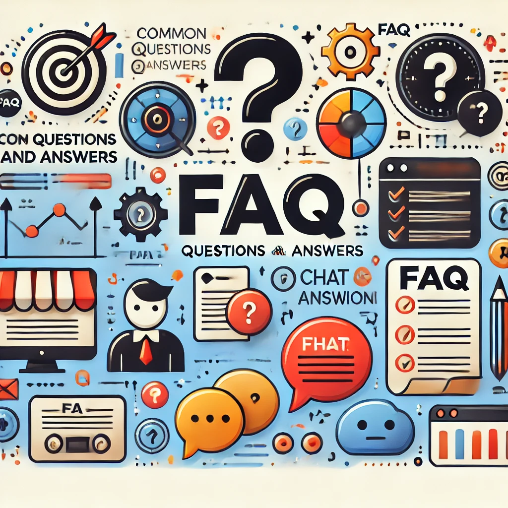 FAQ-themed image with common questions and answers about IPTV adult content.