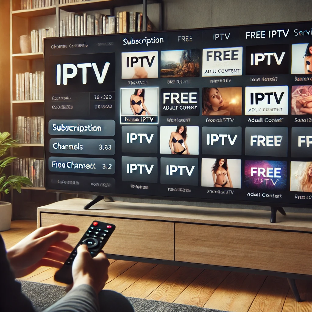 Infographic comparing popular IPTV providers for adult content.