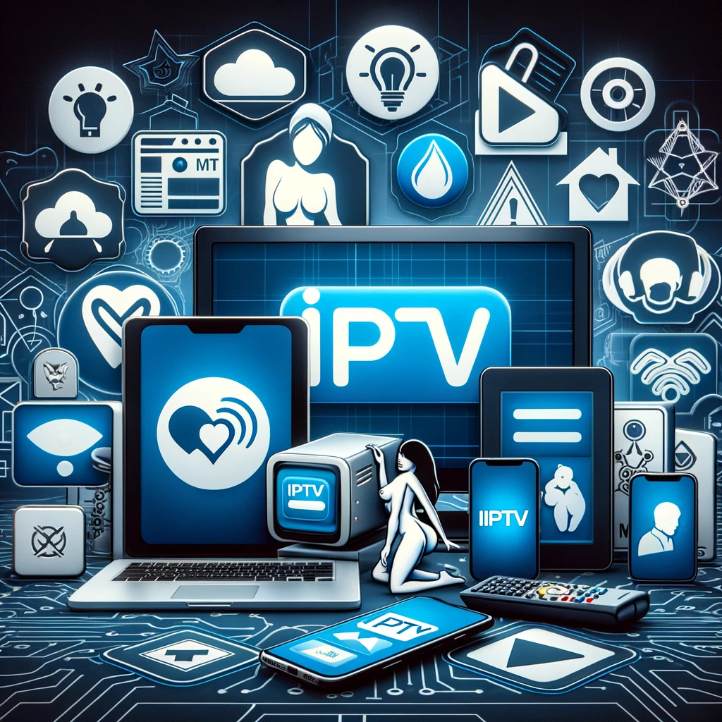 Legal-themed image showing the implications of watching IPTV adult content. 