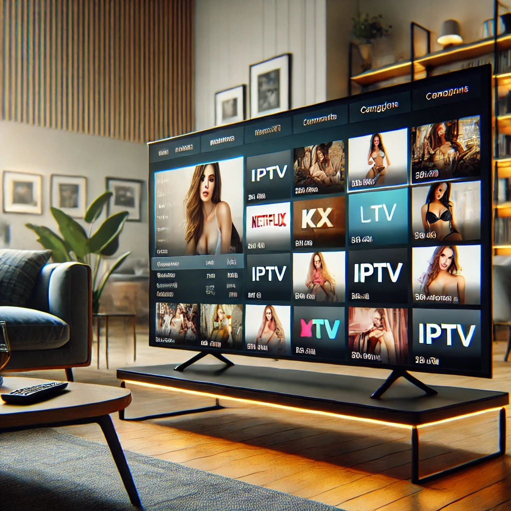 Legal-themed image showing the implications of watching IPTV adult content.